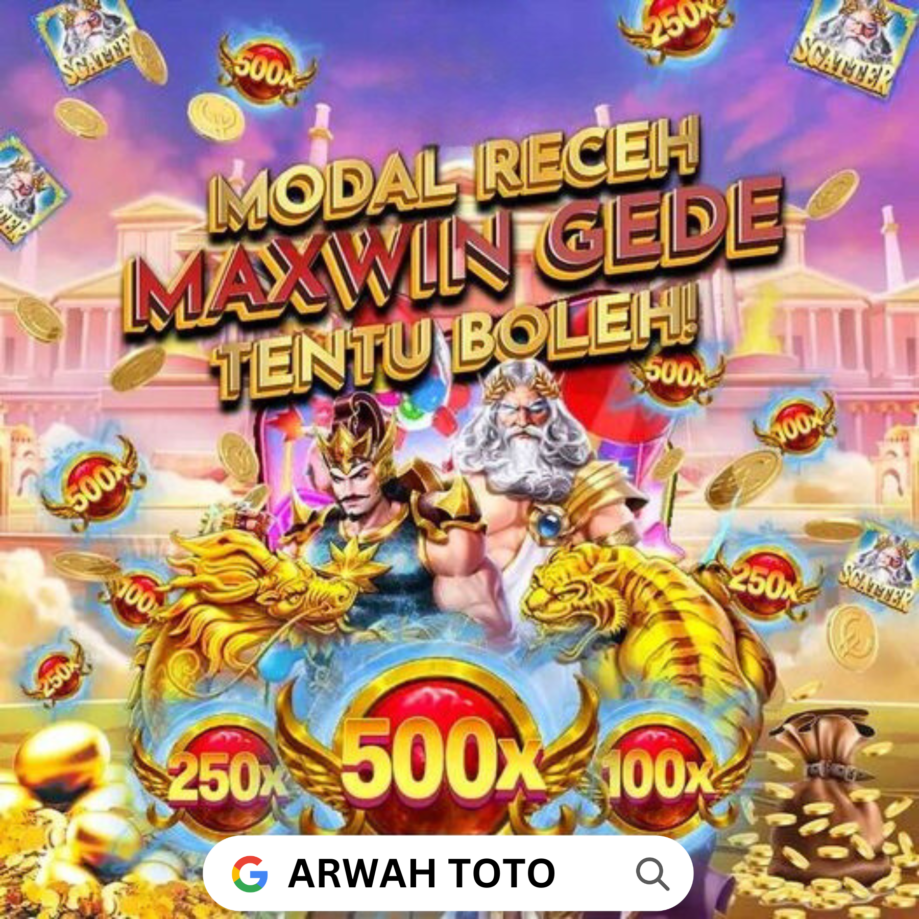 ARWAH TOTO MODAL RECEH MAXWIN GEDE