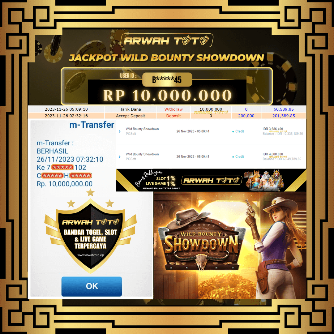 ARWAH TOTO JP DIBAYAR LUNAS Jackpot SLOT GAMES Withdraw Berhasil Rp 10.000.000