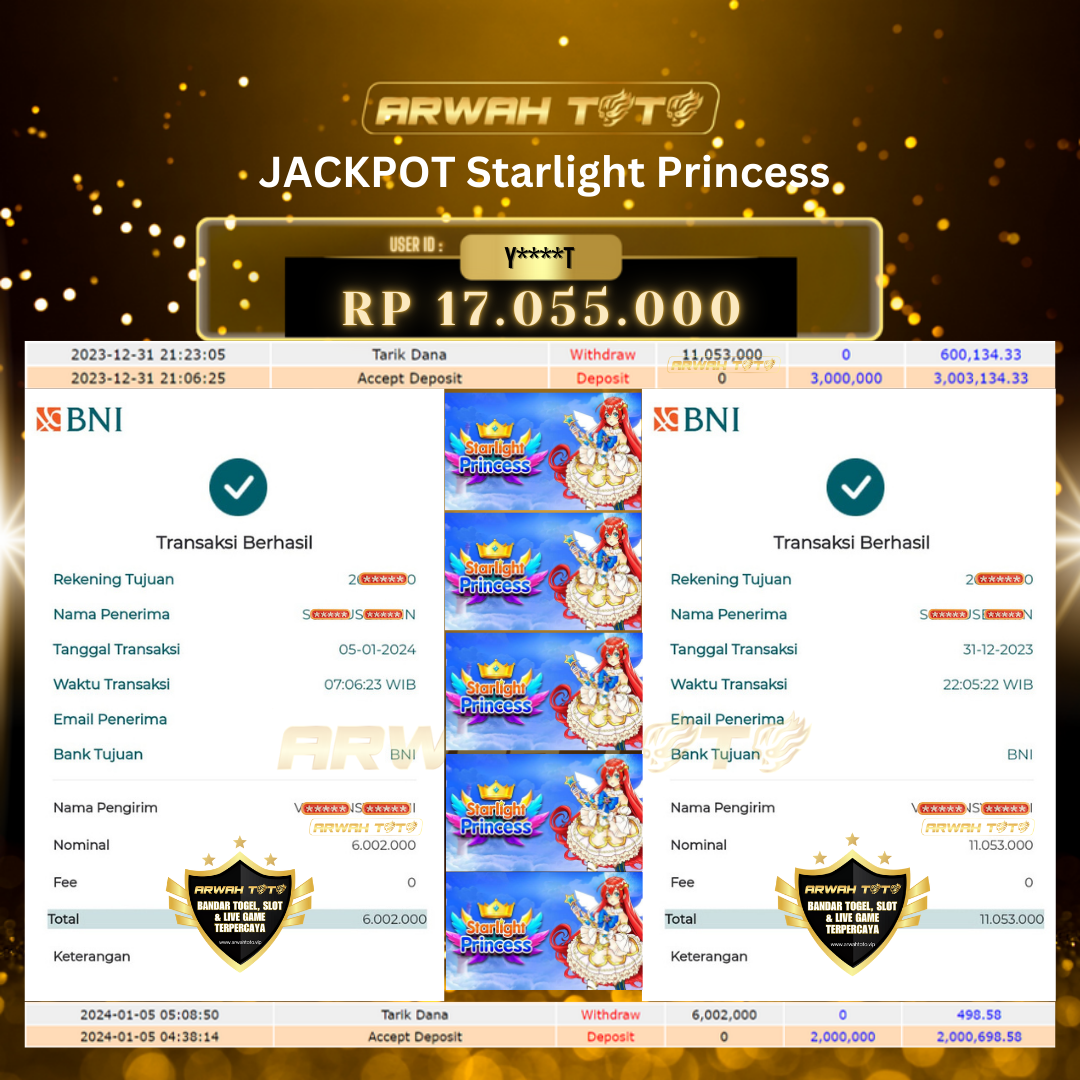 ARWAH TOTO JP DIBAYAR LUNAS Jackpot SLOT GAMES Withdraw Berhasil Rp 17.055.000