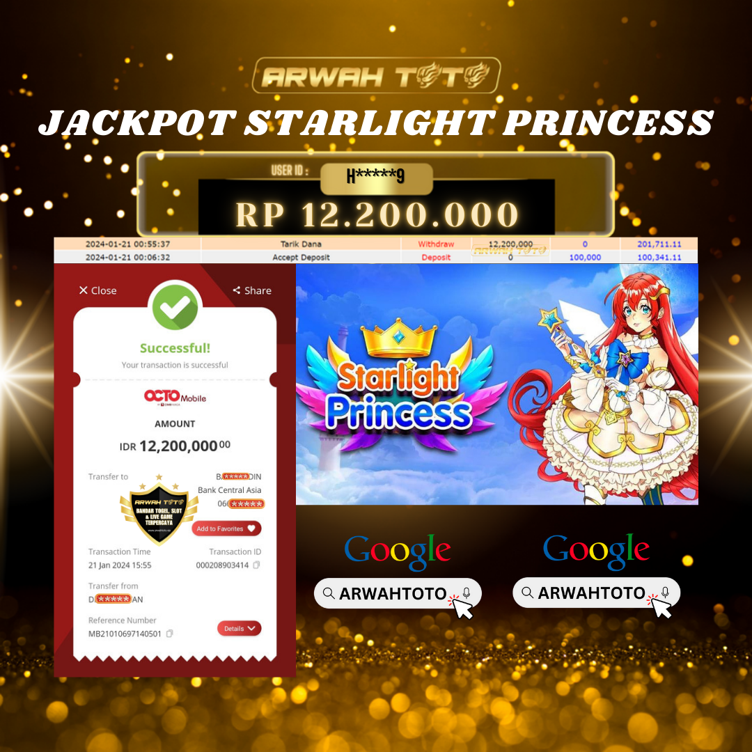 ARWAH TOTO JP DIBAYAR LUNAS Jackpot SLOT GAMES Withdraw Berhasil Rp 12.200.000