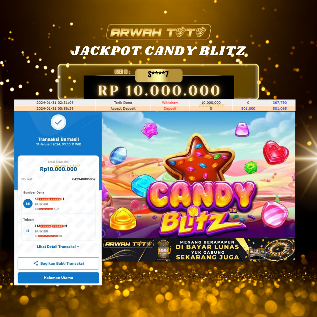 ARWAH TOTO JP DIBAYAR LUNAS Jackpot SLOT GAMES Withdraw Berhasil Rp 10.000.000
