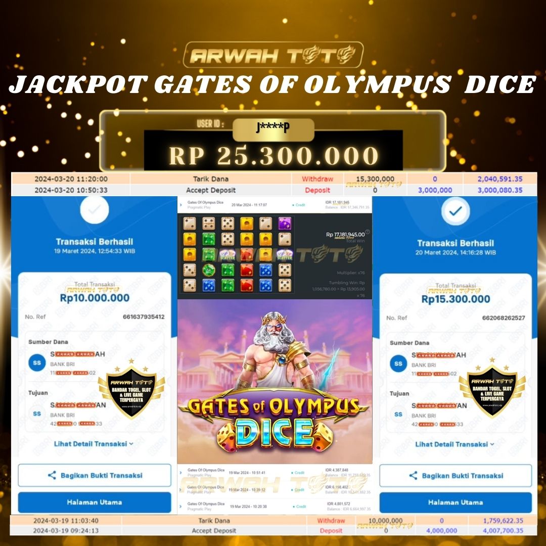 ARWAH TOTO JP DIBAYAR LUNAS Jackpot SLOT GAMES Withdraw Berhasil Rp 25.300.000