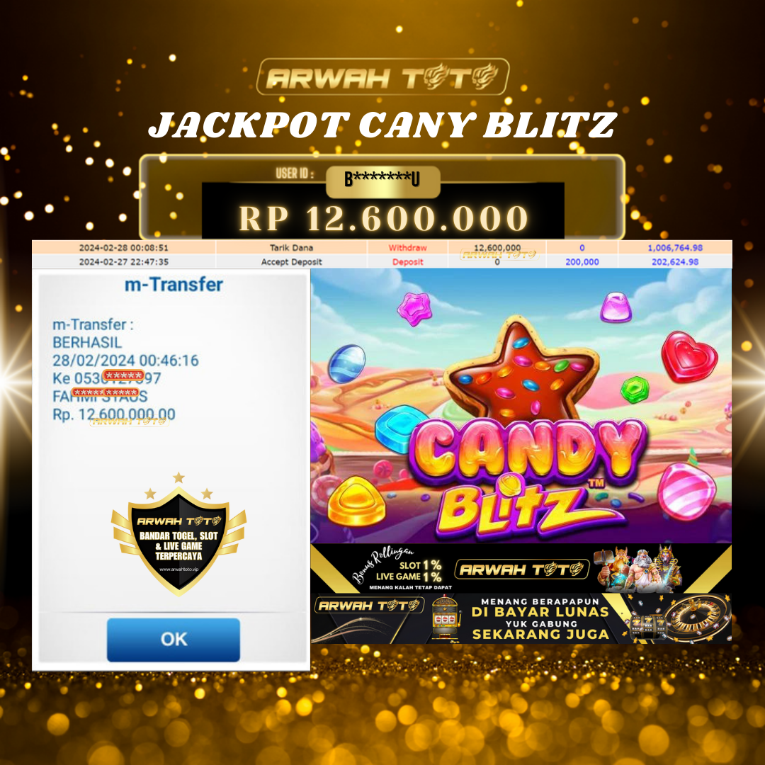 ARWAH TOTO JP DIBAYAR LUNAS Jackpot SLOT GAMES Withdraw Berhasil Rp 12.600.000